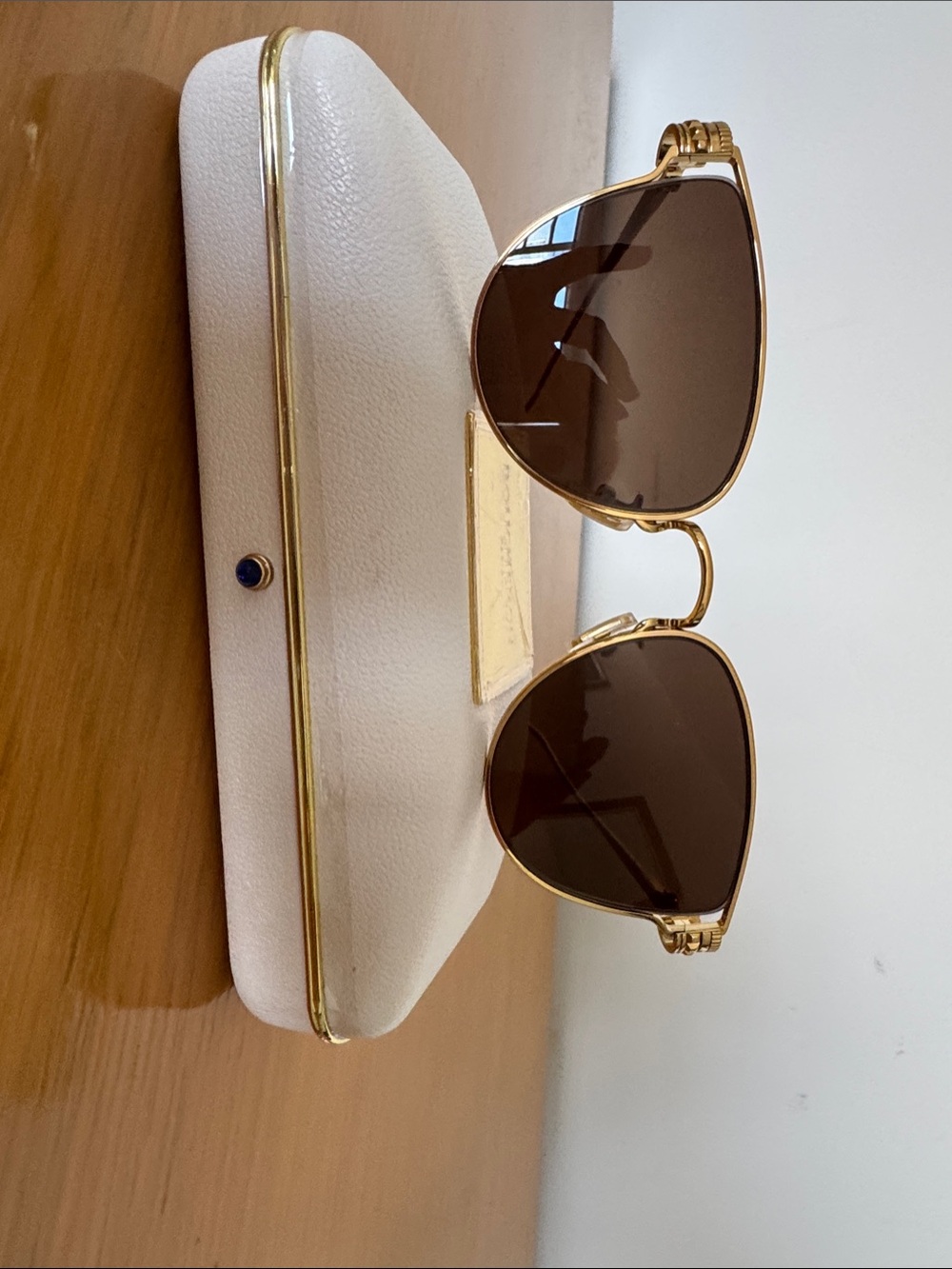 Boucheron Paris Frame Sunglasses with Brown Lenses for Women NWOT with case.